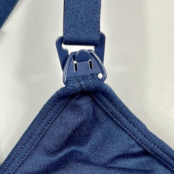 Quince Pumping Nursing Sports Bra Women's Size S Blue Wireless Padded Comfort - Picture 3 of 9